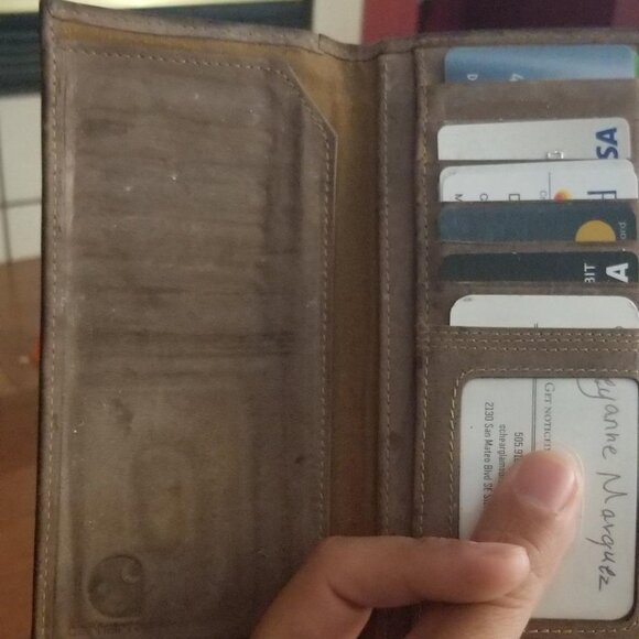 Carhartt Men's Rugged Leather Triple Stitch Wallet Available in Multiple Colors - Picture 4 of 10